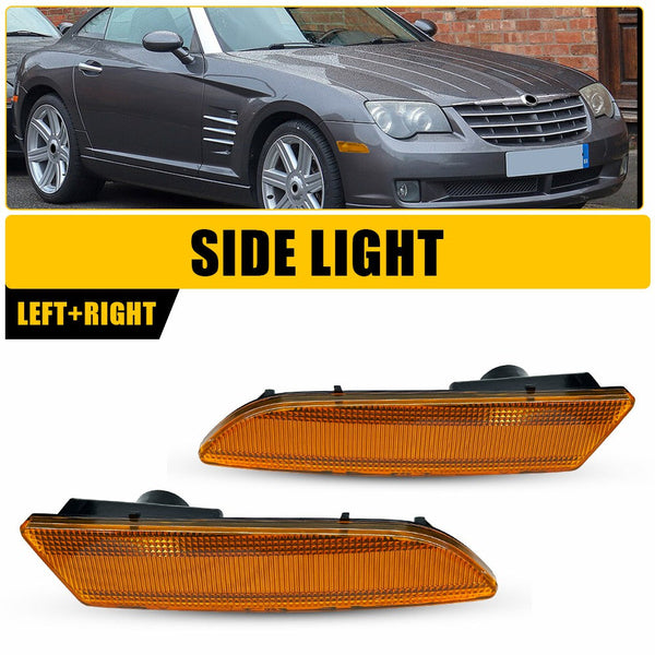 LED Side Marker Light Front for Chrysler Crossfire 2004-2008, Amber