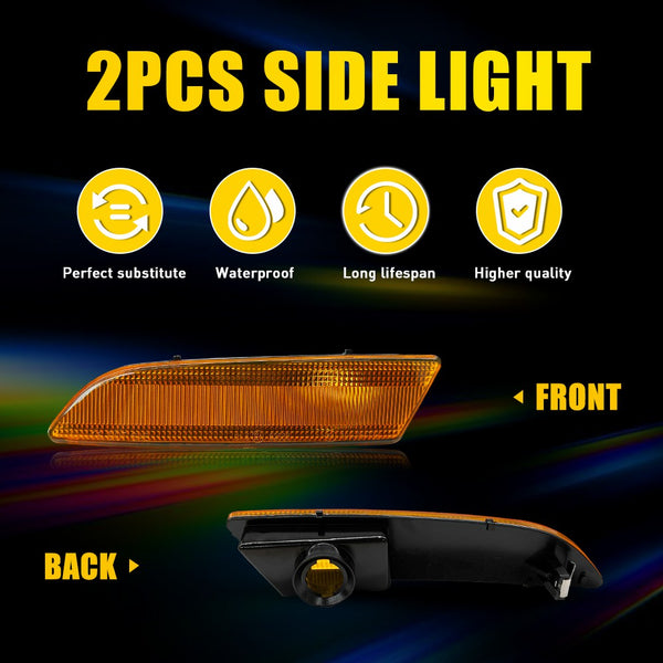 LED Side Marker Light Front for Chrysler Crossfire 2004-2008, Amber