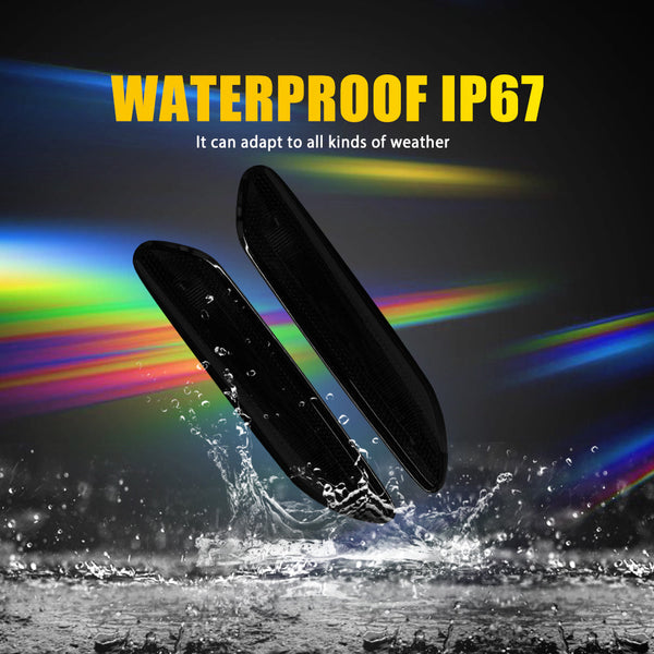 LED Side Marker Light Front Smoked for MINI Countryman R60 R61 2011-2016