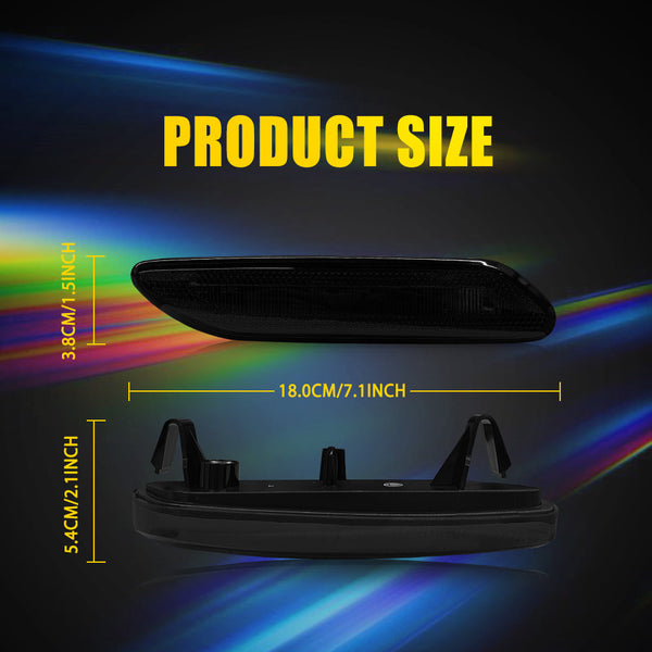 LED Side Marker Light Front Smoked for MINI Countryman R60 R61 2011-2016