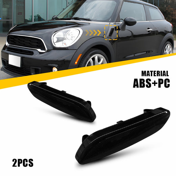 LED Side Marker Light Front Smoked for MINI Countryman R60 R61 2011-2016