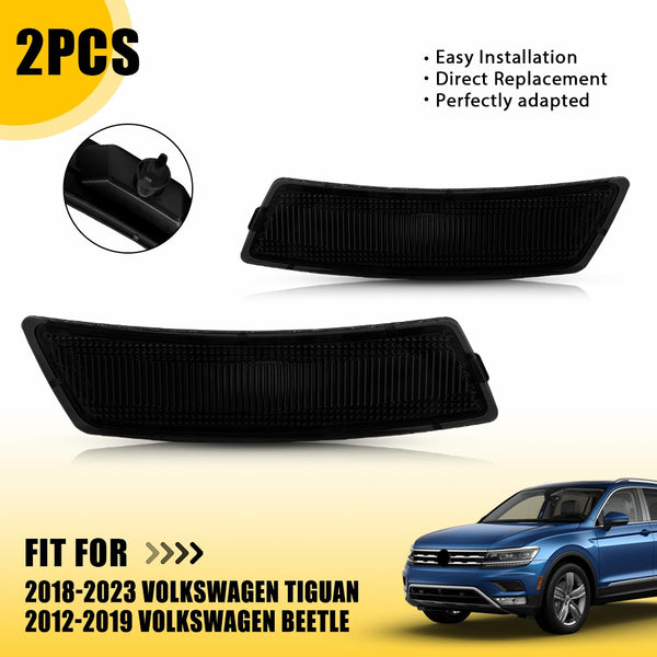 LED Side Marker Light Front Smoked Housing for VW Tiguan 2018-2023 & Beetle 2012-2019
