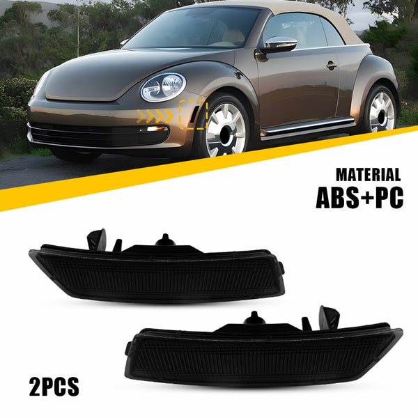 LED Side Marker Light Front Smoked Housing for VW Tiguan 2018-2023 & Beetle 2012-2019