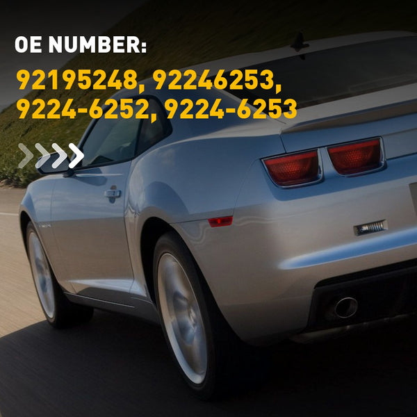 LED Side Marker Light Rear Bumper for Chevrolet Camaro 2010-2015, Red Reflector