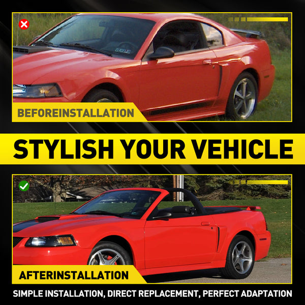 LED Side Marker Light Rear Bumper Kit for Ford Mustang 1999-2004, Red Reflector