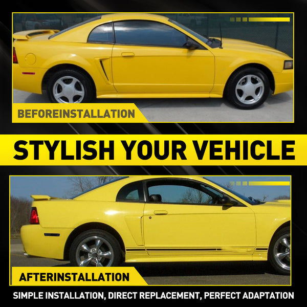 LED Side Marker Light Rear Bumper Reflector for Ford Mustang 1999-2004, Smoked Lens