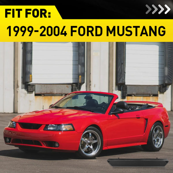 LED Side Marker Light Rear Bumper Reflector for Ford Mustang 1999-2004, Smoked Lens