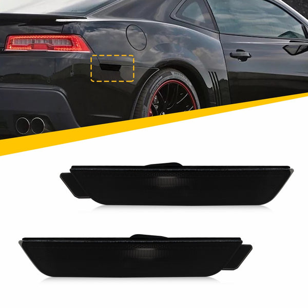 LED Side Marker Light Rear for Chevrolet Camaro 2010-2015, Smoked Lens, Rear Only