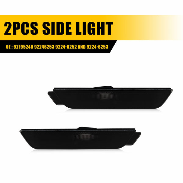 LED Side Marker Light Rear for Chevrolet Camaro 2010-2015, Smoked Lens, Rear Only