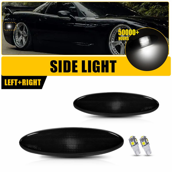 LED Side Marker Light Rear for Chevrolet Corvette C5 1997-2004, With T10 Bulbs