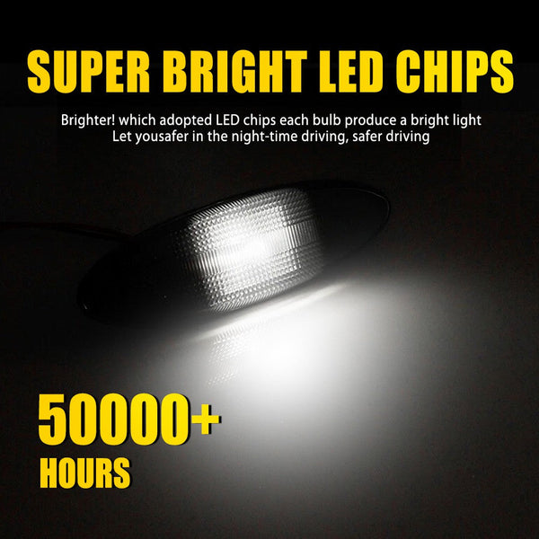 LED Side Marker Light Rear for Chevrolet Corvette C5 1997-2004, With T10 Bulbs