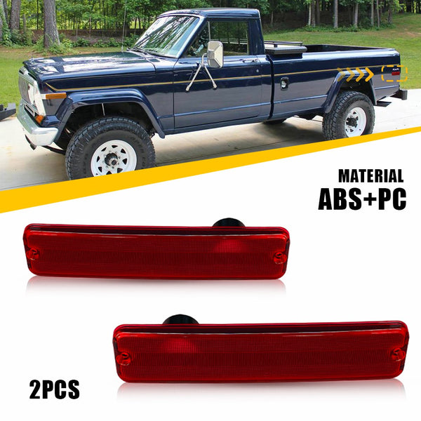 LED Side Marker Light Rear for Jeep CJ5/CJ6/CJ7/CJ8/Wagoneer J10/J20, Red