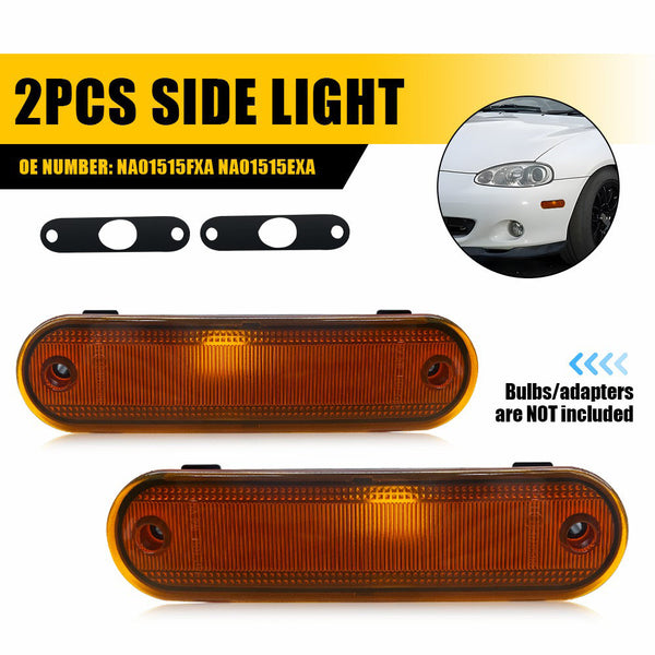 LED Side Marker Light Rear for Mazda MX-5 Miata 1990-2005, Red, Pair