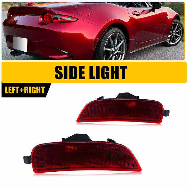 LED Side Marker Light Rear for Mazda MX-5 Miata 2016-2023, Red, Pair