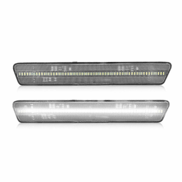 LED Side Marker Light Reflector for Ford Mustang 1999-2004, Clear Lens, White, Rear