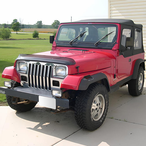 LED Side Marker Light/Turn Signal Housing for Jeep Wrangler YJ 1987-1995, Smoked Lens, Front