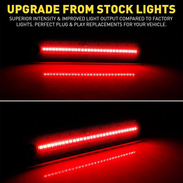 LED Side Marker Lights for 1998-2002 Pontiac Firebird Smoke Shell Front Amber Rear Red