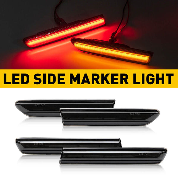 LED Side Marker Lights for 2004-2008 Acura TL (Not Fit Type-S Models), Front and Rear Bumper