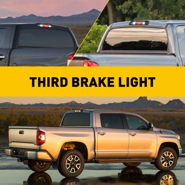 LED Third Brake Light Compatible with 2007-2018 Toyota Tundra, Smoked Shell Lens