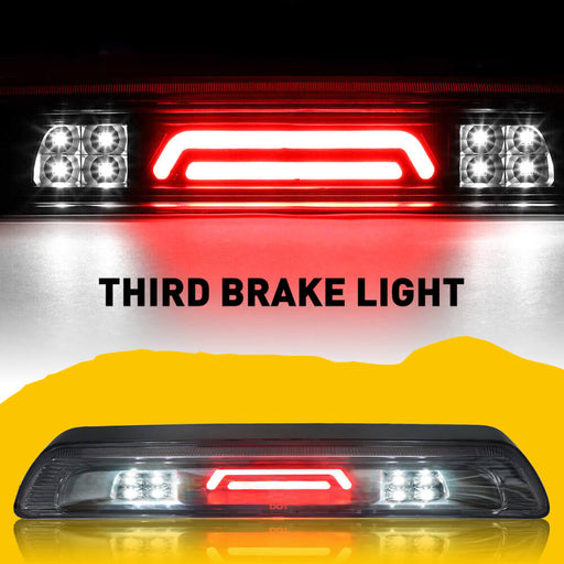 LED Third Brake Light Compatible with 2007-2018 Toyota Tundra, Smoked Shell Lens