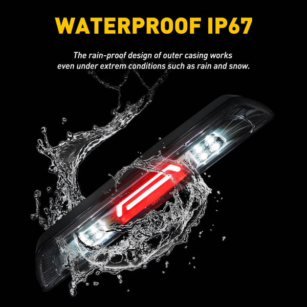 LED Third Brake Light Compatible with 2007-2018 Toyota Tundra, Smoked Shell Lens