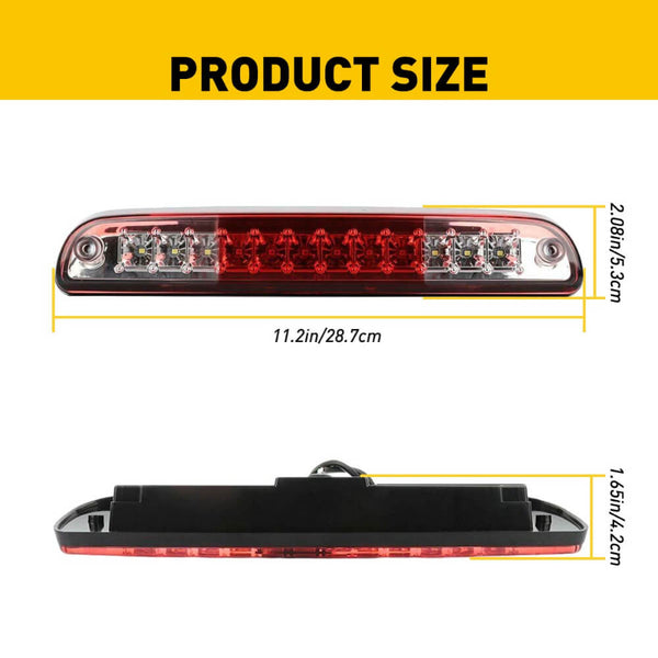 LED Third Brake Light Red Shell For Ford Ranger, Explorer, F-Series SD Models, Mazda B-Series