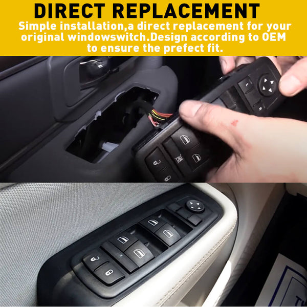 Master Power Window Control Switch for Chrysler 200, Dodge Dart, Jeep Cherokee 13+8pin
