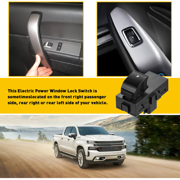 Power Window Switch For Chevrolet, GMC, Buick Lucerne Models 8 Pin (Passenger Side/ Rear Side)