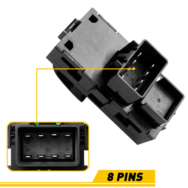 Power Window Switch For Chevrolet, GMC, Buick Lucerne Models 8 Pin (Passenger Side/ Rear Side)