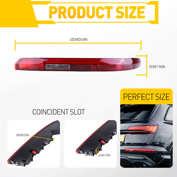 Rear Bumper Light w/Halogen Bulb Fits 2016-2020 Audi Q7 - US Version / With 5 Holes