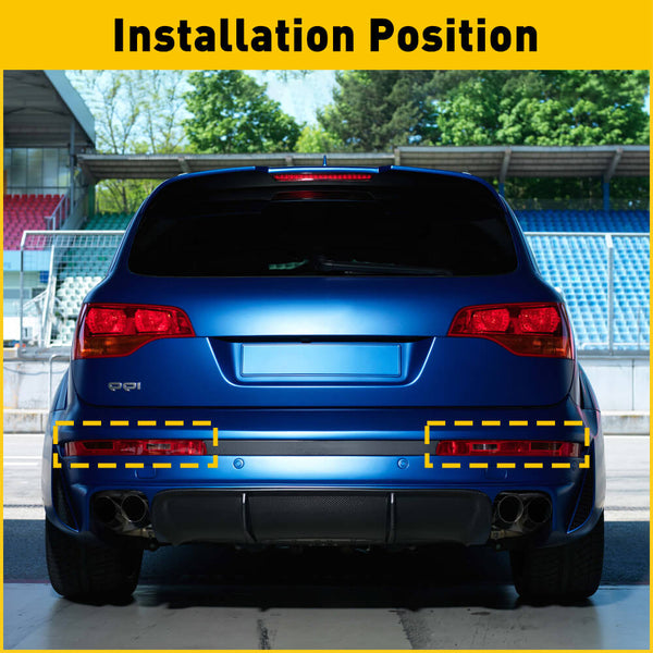 Rear Bumper Reverse Tail Light Fog Lamp Compatible with 2006-2015 Audi Q7 (US version only)