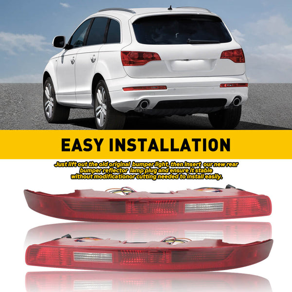 Rear Bumper Reverse Tail Light Fog Lamp Compatible with 2006-2015 Audi Q7 (US version only)