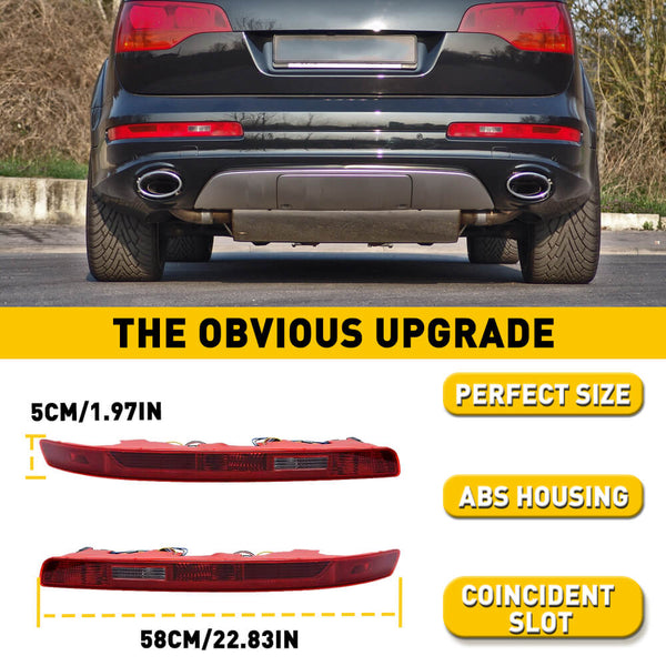 Rear Bumper Reverse Tail Light Fog Lamp Compatible with 2006-2015 Audi Q7 (US version only)