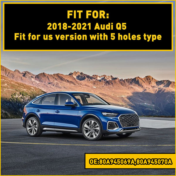 Rear Bumper Reverse Tail Light Fog Lamp Compatible with 2018-2021 Audi Q5 (with 5 holes type)