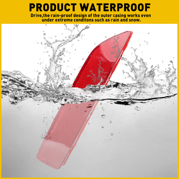 Red Rear Bumper Reflector Lamp Case Compatible with 2007-2009 Honda CRV