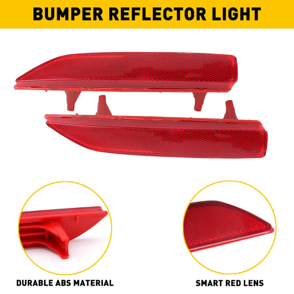 Red Rear Bumper Reflector Lamp Case Compatible with 2007-2009 Honda CRV
