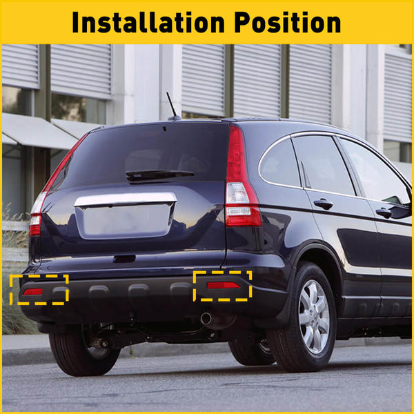 Red Rear Bumper Reflector Lamp Case Compatible with 2007-2009 Honda CRV