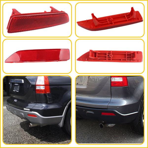 Red Rear Bumper Reflector Lamp Case Compatible with 2007-2009 Honda CRV