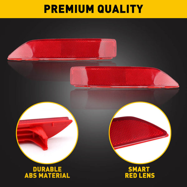 Red Rear Bumper Reflector Lamp Case Compatible with 2007-2009 Honda CRV