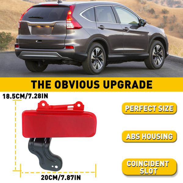 Red Rear Bumper Reflector Lamp Case Compatible with 2015-2016 Honda CRV