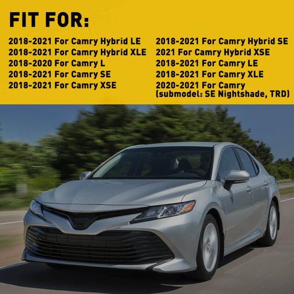 Red Rear Bumper Reflector Lamp Case Compatible with 2018-2021 Toyota Camry (Left+Right)