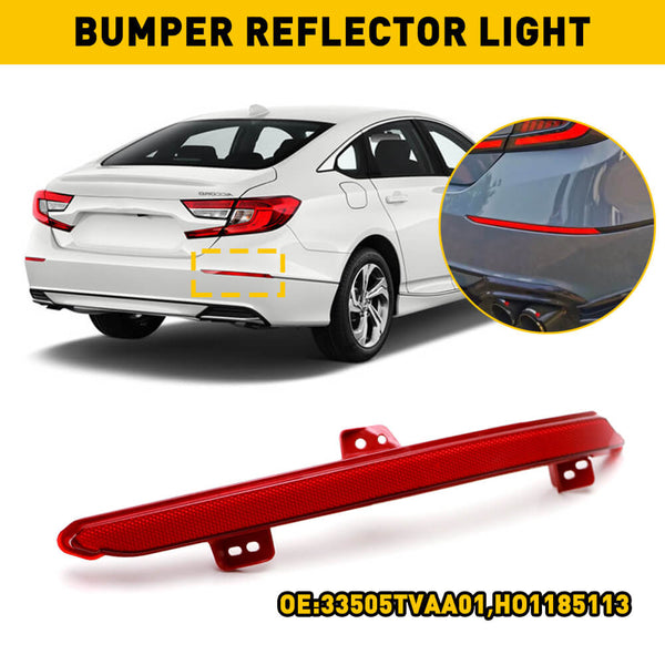 Red Rear Bumper Reflector Lamp Case Replacement Compatible with 2018-2022 Honda Accord (Left & Right)