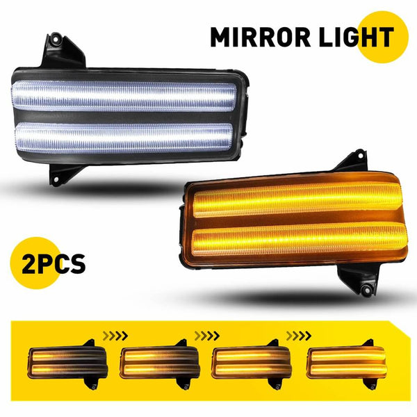 Sequential LED Side Mirror Turn Signal Light Fits 2020-2024 GMC Sierra/Chevrolet Silverado 2500HD 3500HD