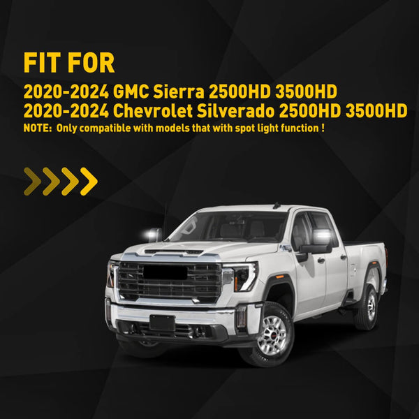 Sequential LED Side Mirror Turn Signal Light Fits 2020-2024 GMC Sierra/Chevrolet Silverado 2500HD 3500HD