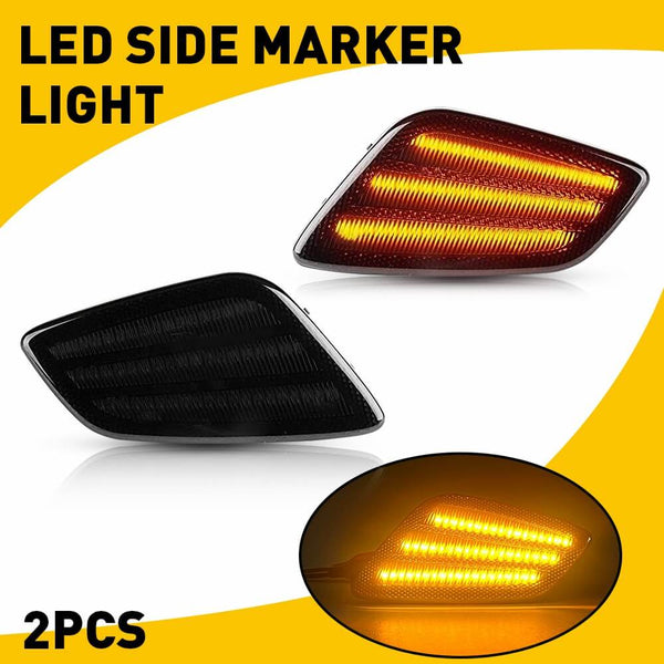 Smoke LED Front Bumper Turn Signal + Side Marker Light for 1997-2006 Jeep Wrangler TJ
