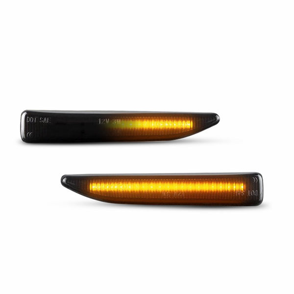 Smoked Amber Sequential LED Side Marker Light for BMW 7 Series 2002-2008, Front