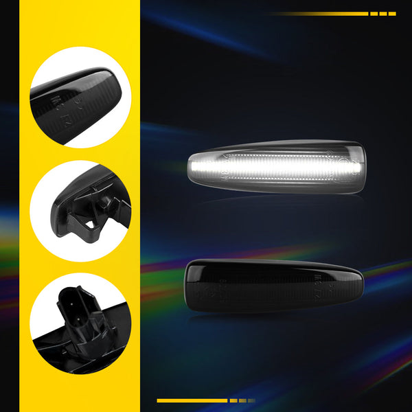 Smoked Amber Sequential LED Side Marker Light for Mitsubishi Lancer EVO X, Front