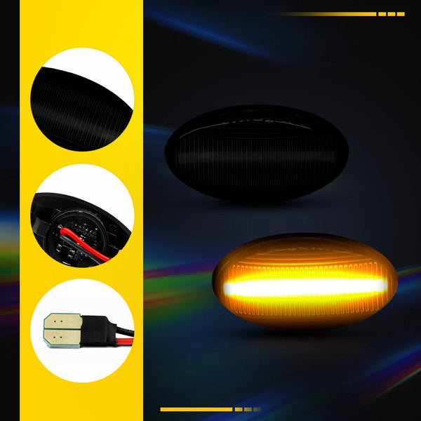 Smoked Dynamic LED Side Marker Light for Mini Cooper R50/R52/R53 2002-2008, Front