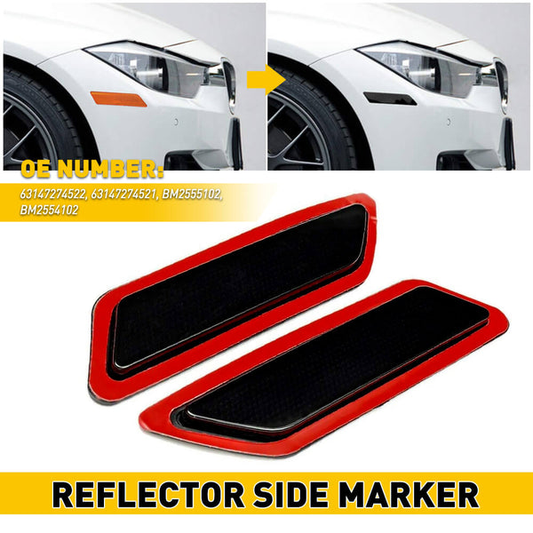 Smoked Front Bumper Side Marker Reflector for BMW Models (without bulbs)