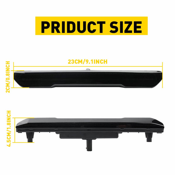 Smoked LED Side Marker Light For 2020-2023 GMC Sierra 2500HD 3500HD, Front Amber & Rear Red